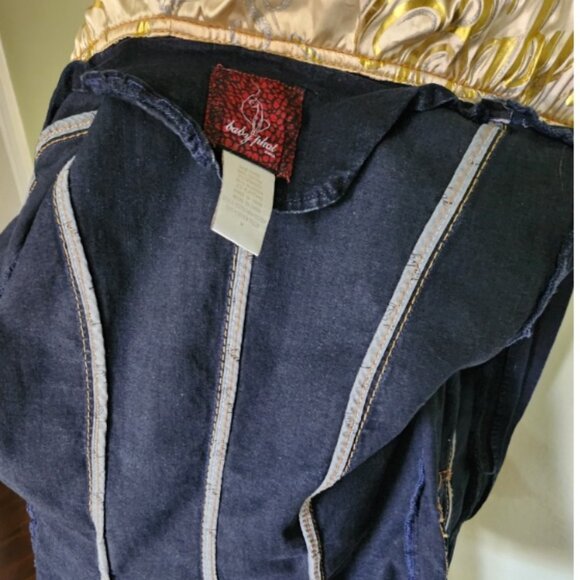 Baby Phat Denim jacket with faux-fur trimmed hood (Dark Denim), Size 2-4, USED - Picture 10 of 16